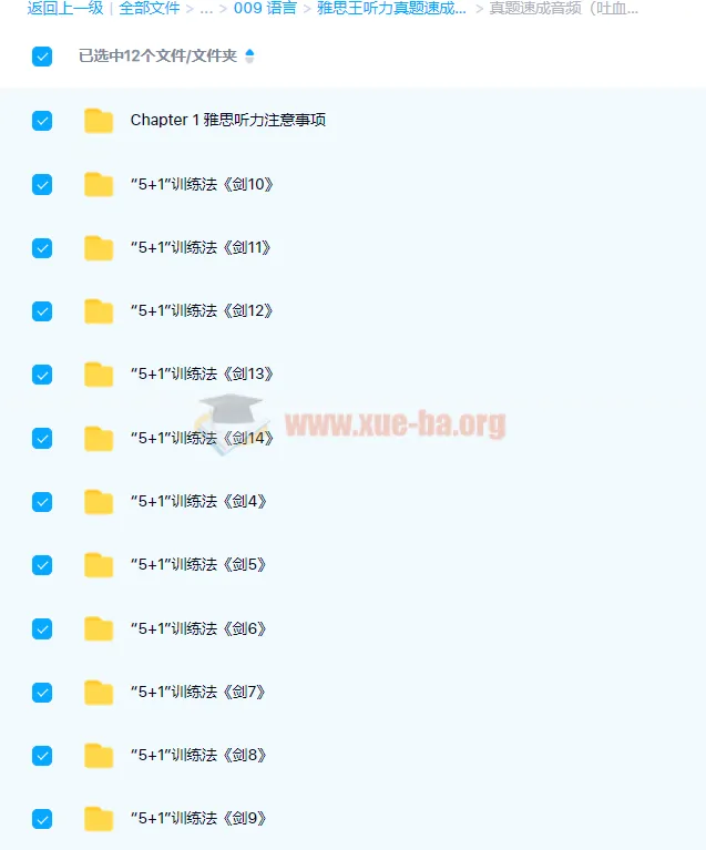 雅思王听力真题速成（剑14版）PDF资料与听力音频