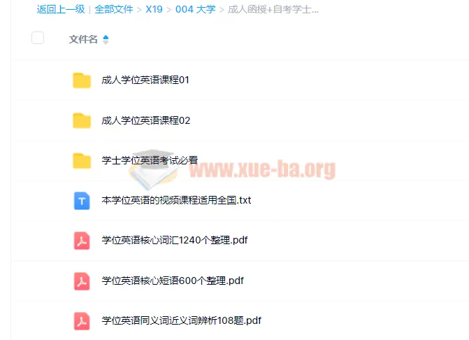 大学英语：成人函授与自考学士学位英语课程（全国适用）