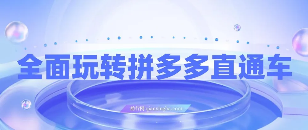 拼多多直通车全攻略：新老店铺通用实战玩法