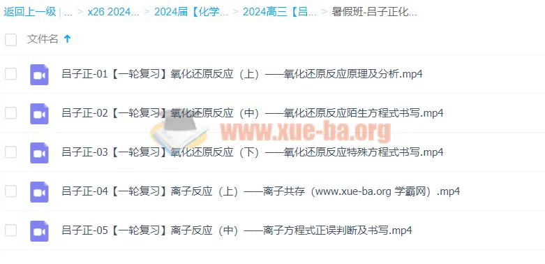 2024高三化学一轮复习：吕子正暑假班精讲