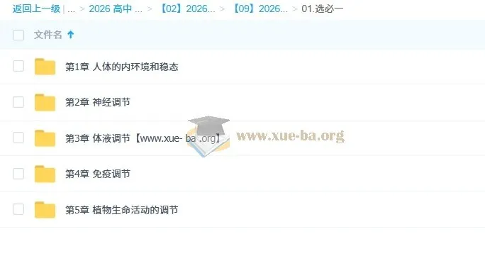 周芳煜高中生物2026高二一轮复习（选必一）持续更新