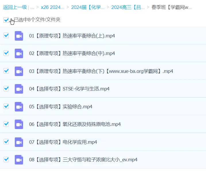 2024高三高考化学 吕子正化学 春季班 专项突破课程