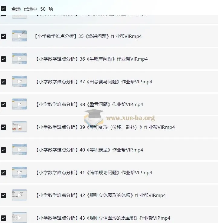作业帮VIP小学数学考点难点解析：49个核心专题精讲