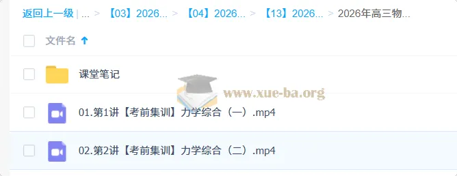 袁帅2026高三物理冲刺密训班 考前力学综合精讲