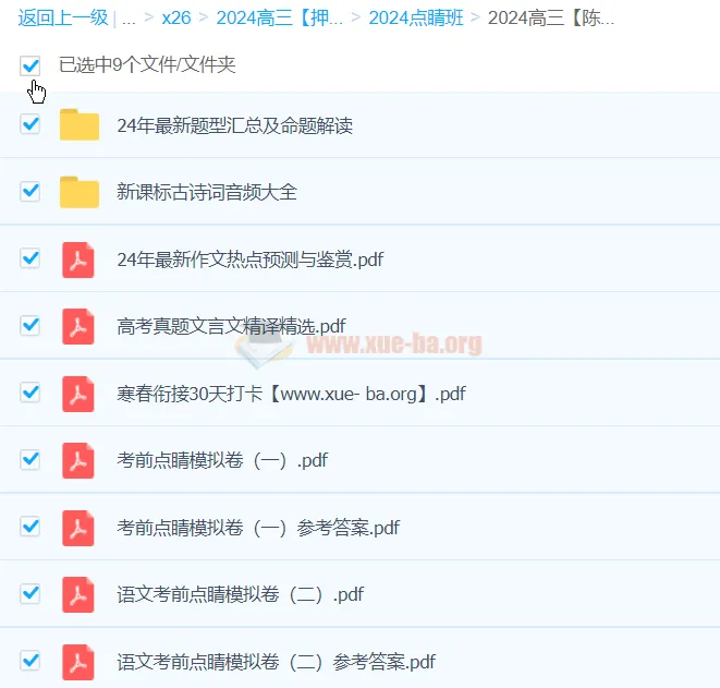 陈瑞春2024高三语文点睛班:考前冲刺与考点精讲