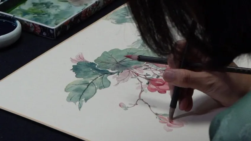 零基础国画入门:小马啸羽没骨花鸟技法精讲