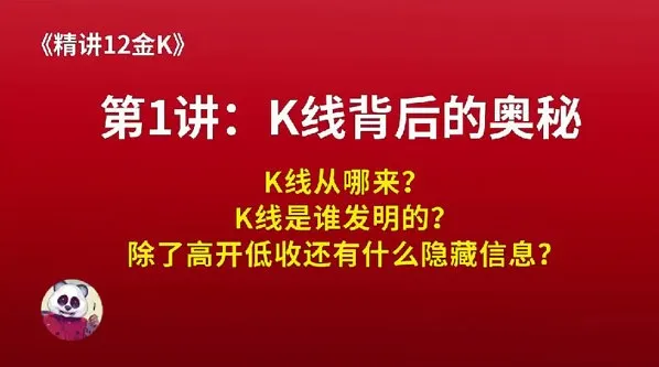 熊猫交易学社黄金VIP系统课：精讲12金K实战战法