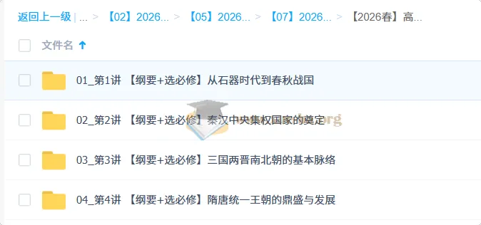 2026高二历史系统春季班 刘莹莹 隋唐至秦汉专题精讲