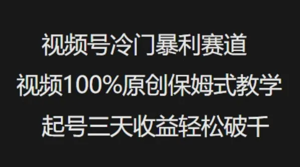 视频号冷门暴利赛道：中老年粉原创内容保姆级教学