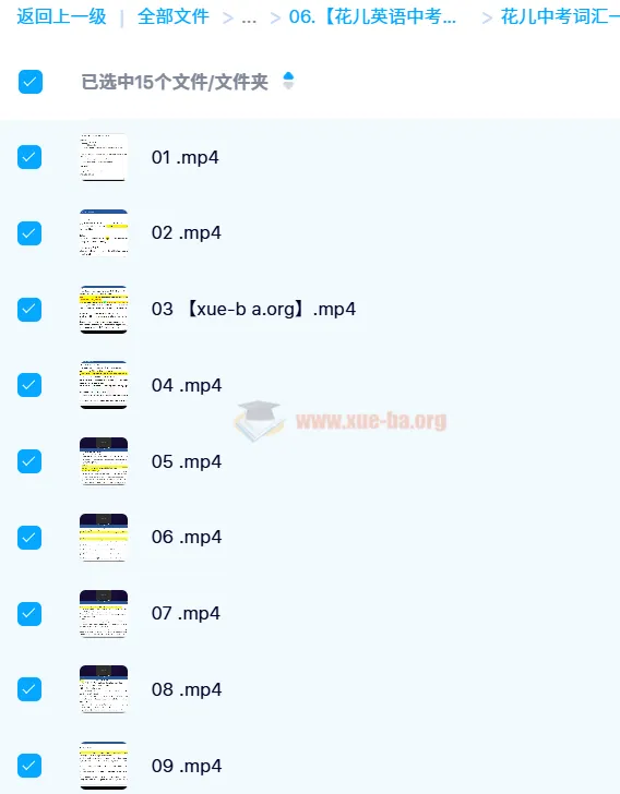 花儿英语中考考纲考点词汇精讲视频课程