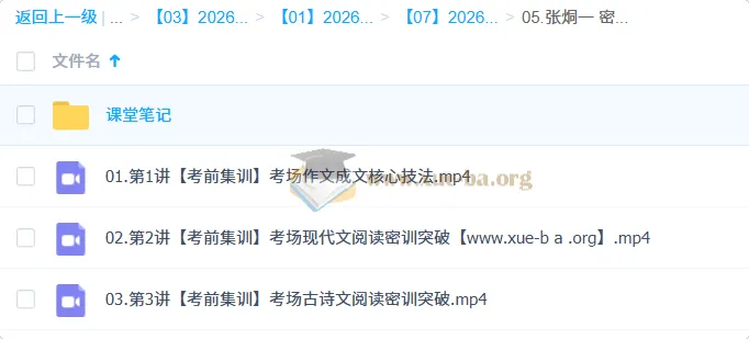 2026高考语文冲刺密训班 张炯一考前集训