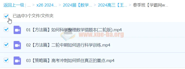2024高考数学冲刺:王伟二轮精讲春季班备考策略全解析
