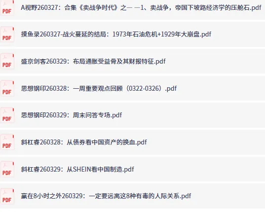付费文章精选合集:大佬圈研报与深度分析(3月29日更新)