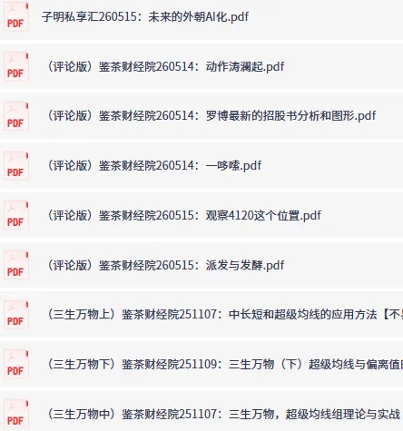 付费文章精选合集·大佬文集圈·学习先锋·研报资源(5月15日更新)