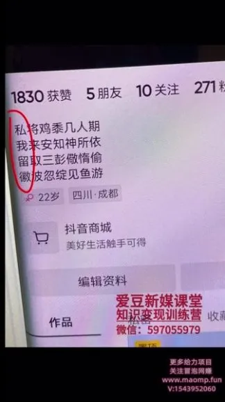 暴力涨粉项目:每天1小时,7天获取上万男粉实操教程