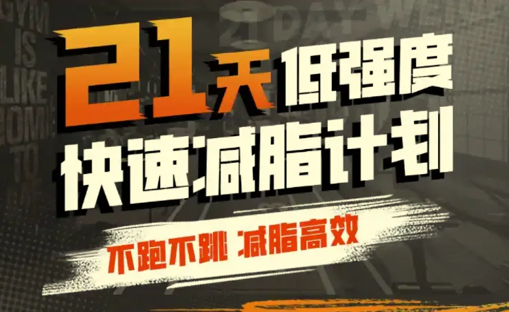 猫叔21天低强度无跑跳高效减脂计划,科学实用的居家训练方案