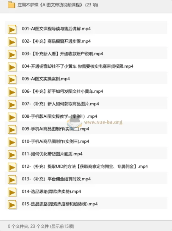 庄周不梦蝶《AI图文带货视频课程》零基础实操指南
