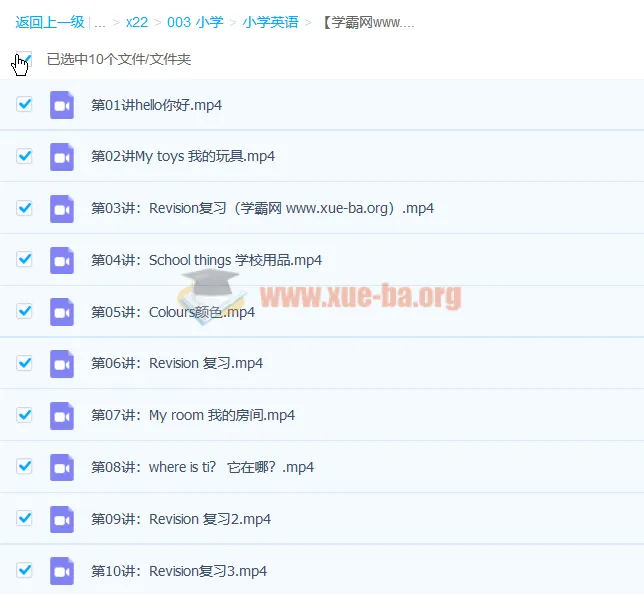 张婷婷 2019暑 小学二年级英语暑假班 10讲视频课程