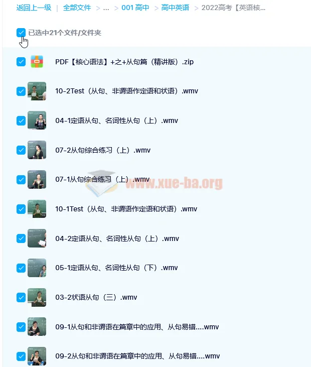 高中英语核心语法从句精讲（系统视频课+PDF讲义）