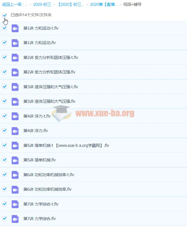杜春雨初三物理寒假直播课(2020寒)系统复习与提升