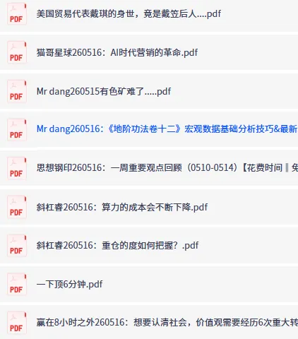 全网付费文章·大佬文集圈·学习先锋·精选研报(5月16日更新)