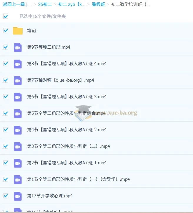 2024-2025学年初中数学初二（八年级）A+班课程（人教版·秋季上）杜艺波