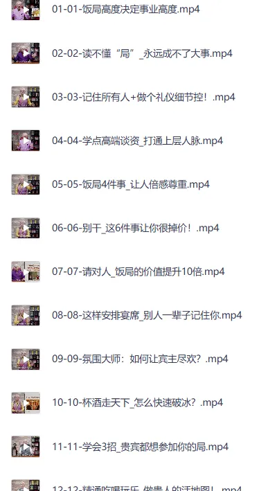 中国式饭局应酬攻略，《饭局智慧》24节课程全解析