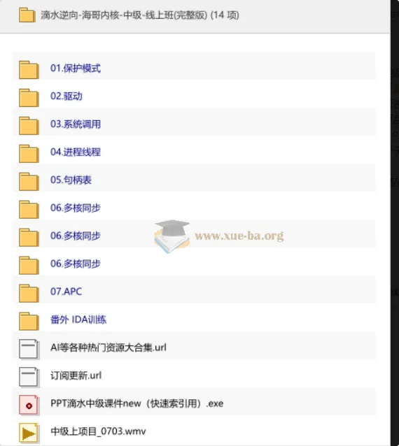 滴水逆向-海哥内核-中级-线上班(完整版)
