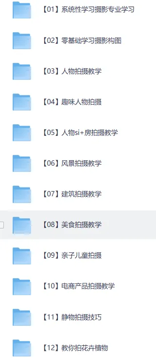 付费摄影课程合集：单反微单全系列指南，从入门到精通的系统化教程