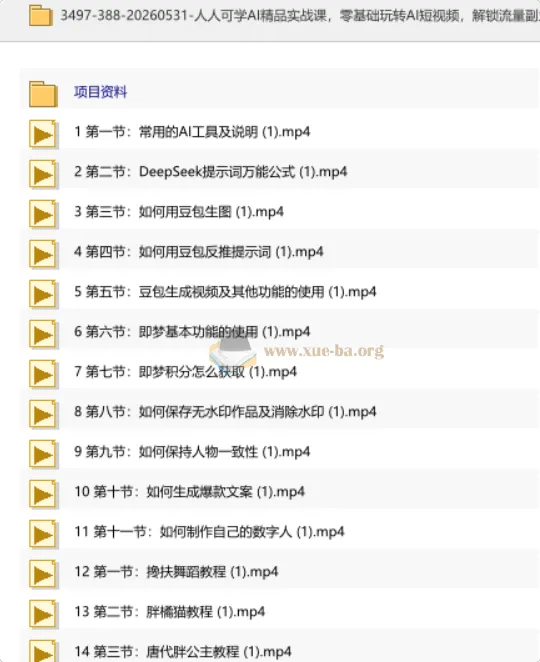 零基础玩转AI短视频实战课 人人可学的流量副业增收指南