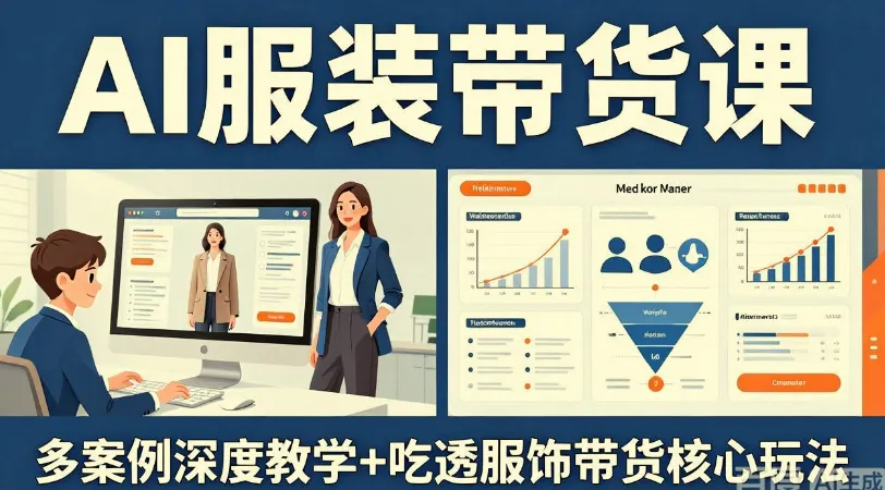 AI服装带货实战课，多案例拆解服饰带货核心玩法