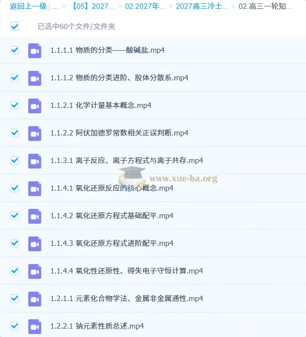 2027高考化学一轮复习 | 冷士强精讲课程