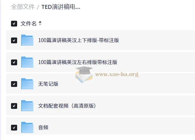 TED演讲精选100篇：中英双语演讲稿+视频+音频+注释，英语学习进阶素材