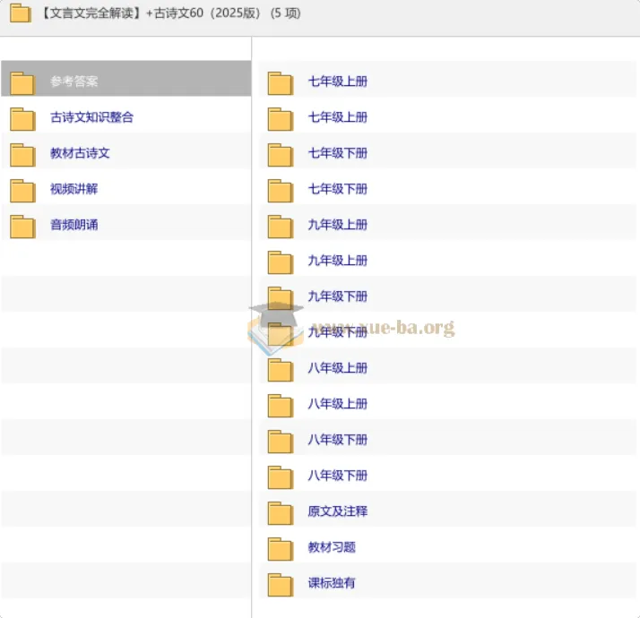 文言文完全解读+古诗文60篇(2025版)——初中古诗文全解全练
