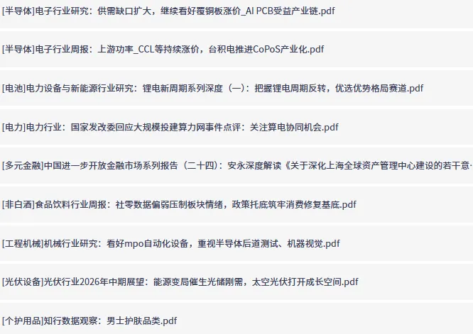 付费研报精选：半导体、锂电、AI算力等热门赛道深度分析（6月21日更新）
