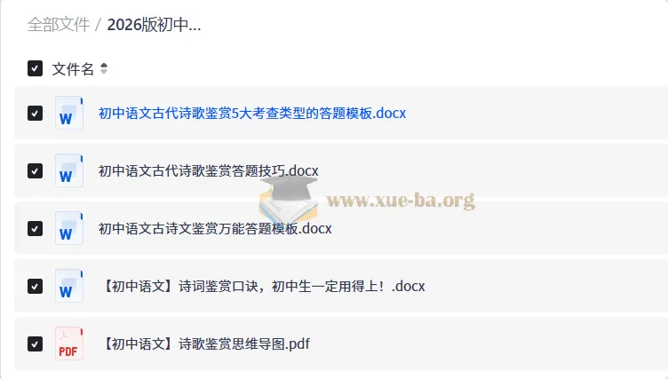2026中考语文诗歌鉴赏答题技巧精讲(初中版)