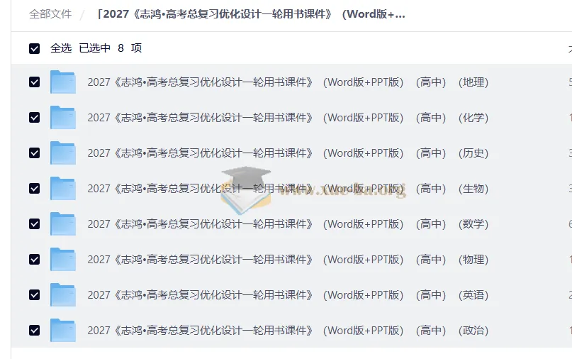2027高考总复习优化设计一轮用书课件(Word+PPT版)全8科合集