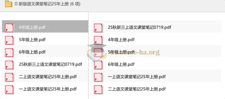 25年新版语文课堂笔记上册合集（一至六年级）