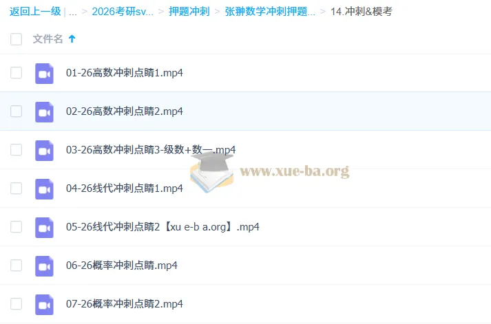 2026考研数学冲刺押题班 张翀模考精讲