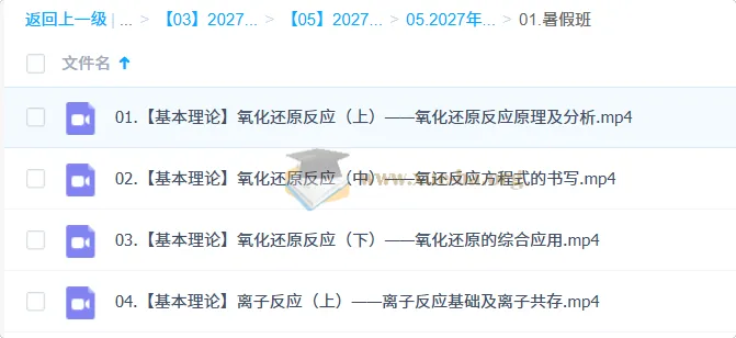 2027高三化学一轮复习：马旭悦暑假班精讲