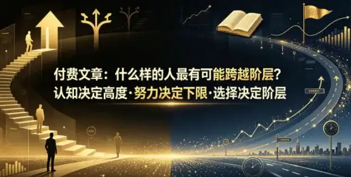 跨越阶层的底层逻辑：认知、努力与选择如何决定人生高度