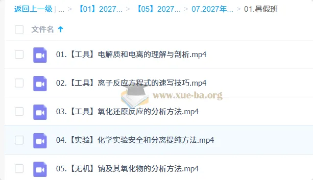 2027高中高一化学 郑慎捷 暑假班