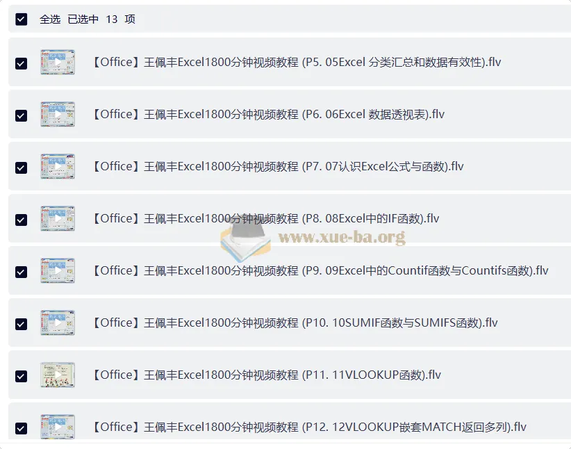 王佩丰Excel视频教程:1800分钟系统掌握Excel核心技能