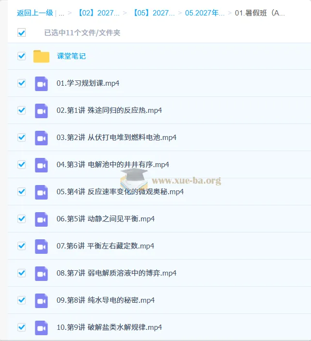 2027高中高二生物 王堇 一轮暑假班A+班