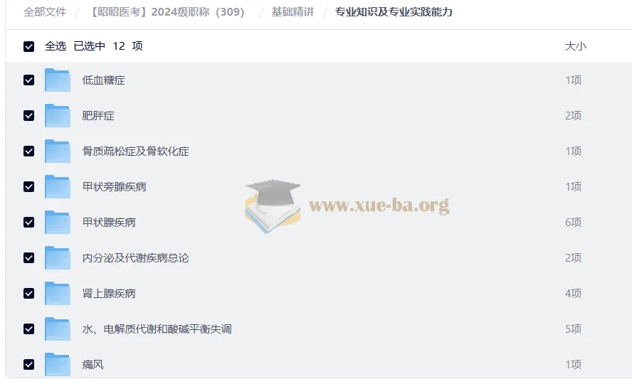 昭昭医考2024级职称（309）内分泌科主治医师精讲课程