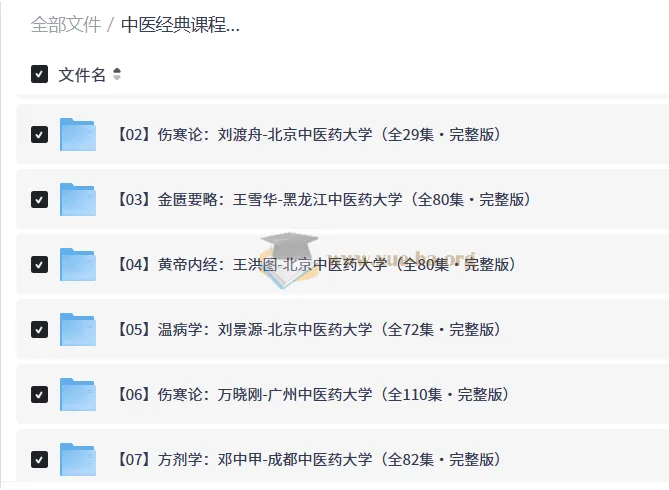 中医经典课程合集 100套中医教程 零基础入门到精通 理论+实践全程讲解