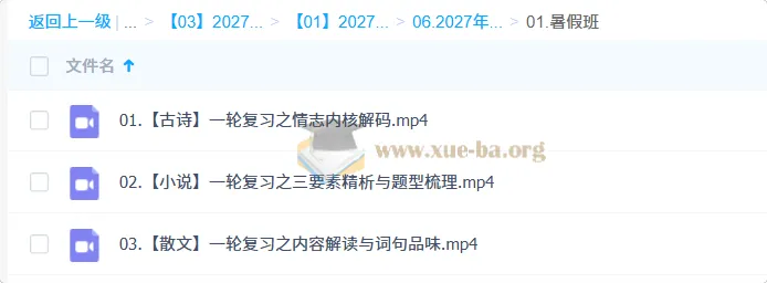 2027高三高考语文 陈瑞春 一轮暑假班