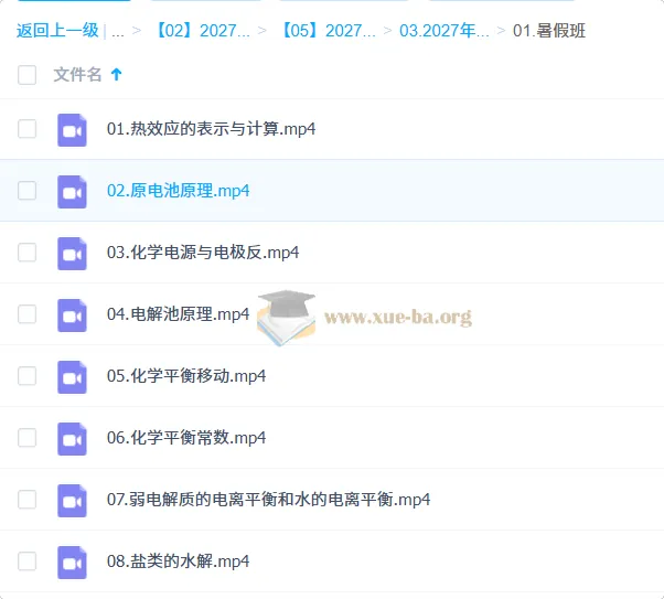 2027高中高二生物 高展 一轮暑假班
