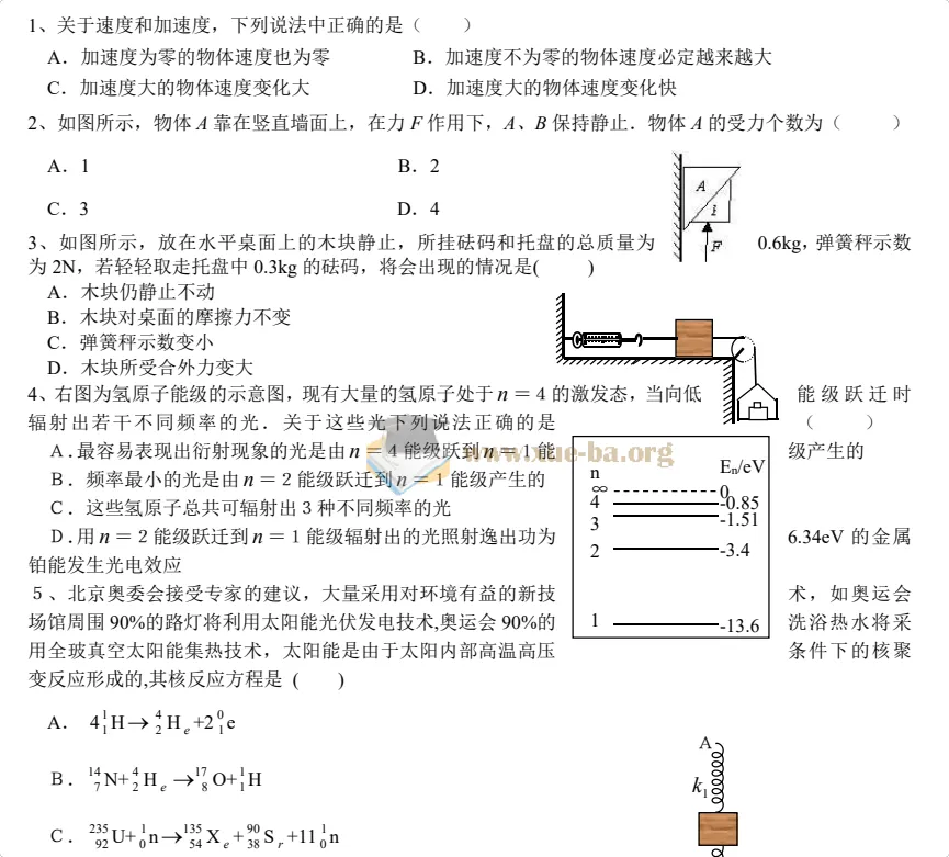 2026版高中物理名师密训压轴题800道刷题题库