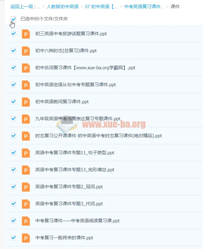 中考英语复习课件试题全套合集